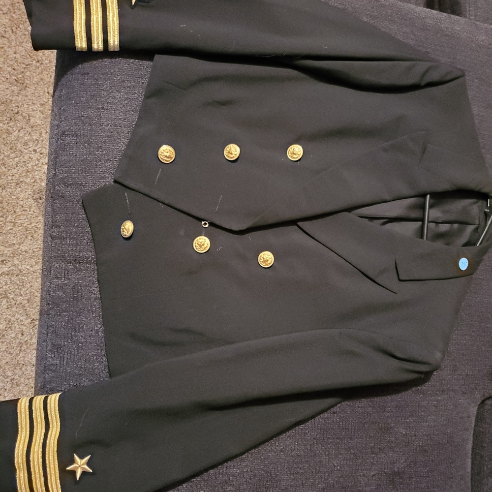 Navy short formal uniform coat